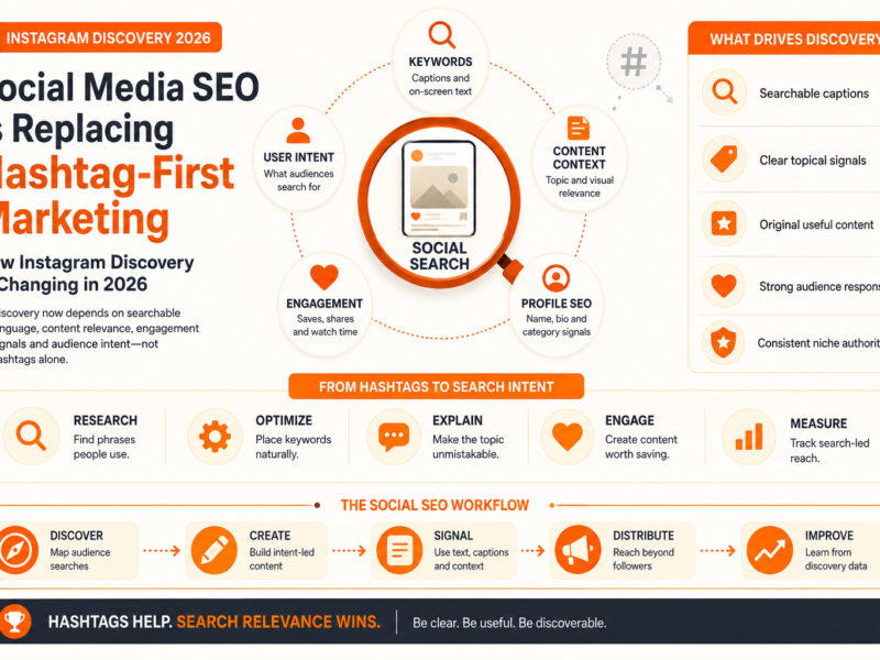 Instagram SEO in 2026 is changing discovery. Learn how keywords, captions, Reels, search intent, profiles, and hashtags improve Instagram visibility.